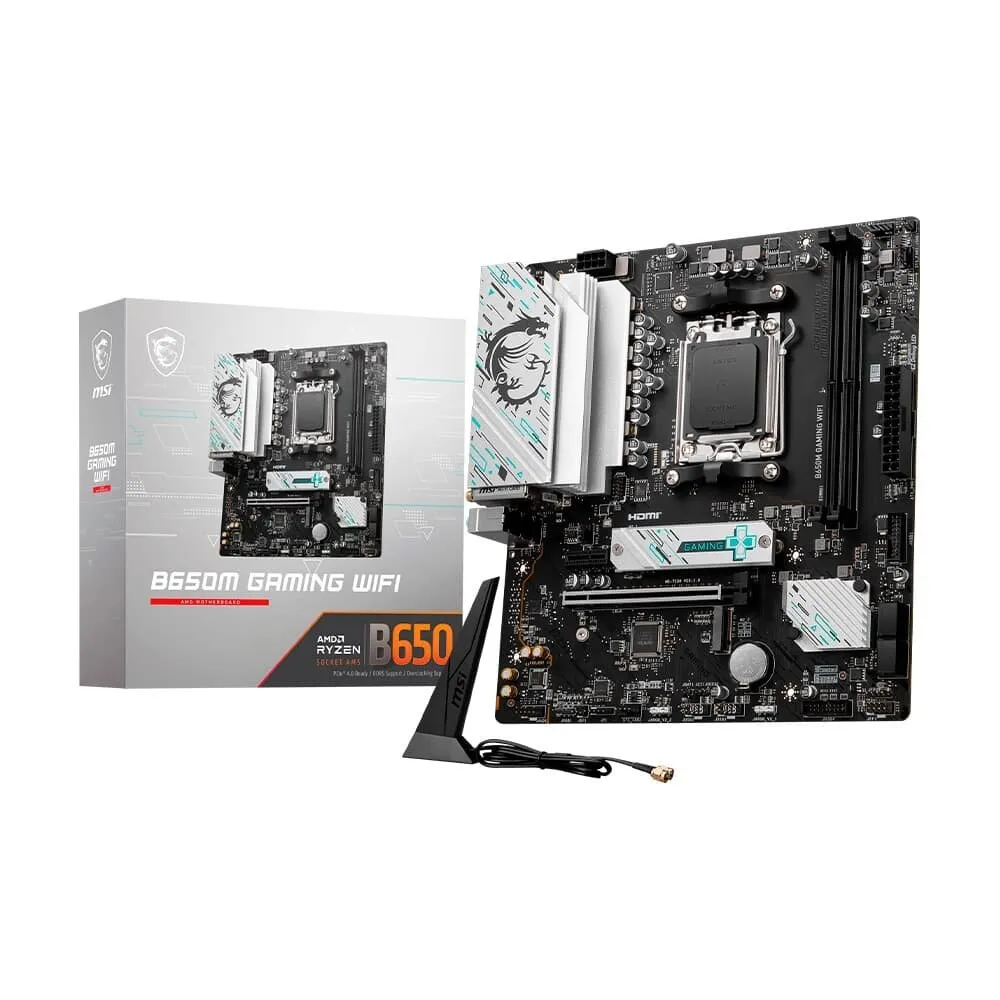 [App] Placa Me Msi B650m Gaming Wifi, Amd Am5, Matx, Ddr5, Wi-Fi, Preto - B650m Gaming Wifi